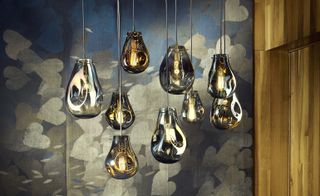 Melted glass effect light bulbs