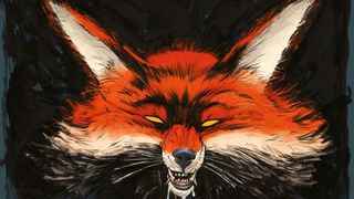 A fox head drools in darkness