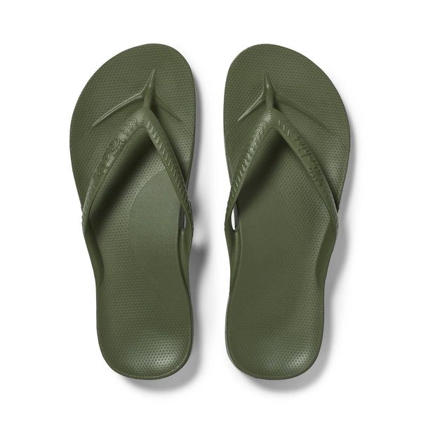 Arch Support Flip Flops - Classic - Olive