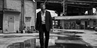 Hugh Jackman in Logan, black and white