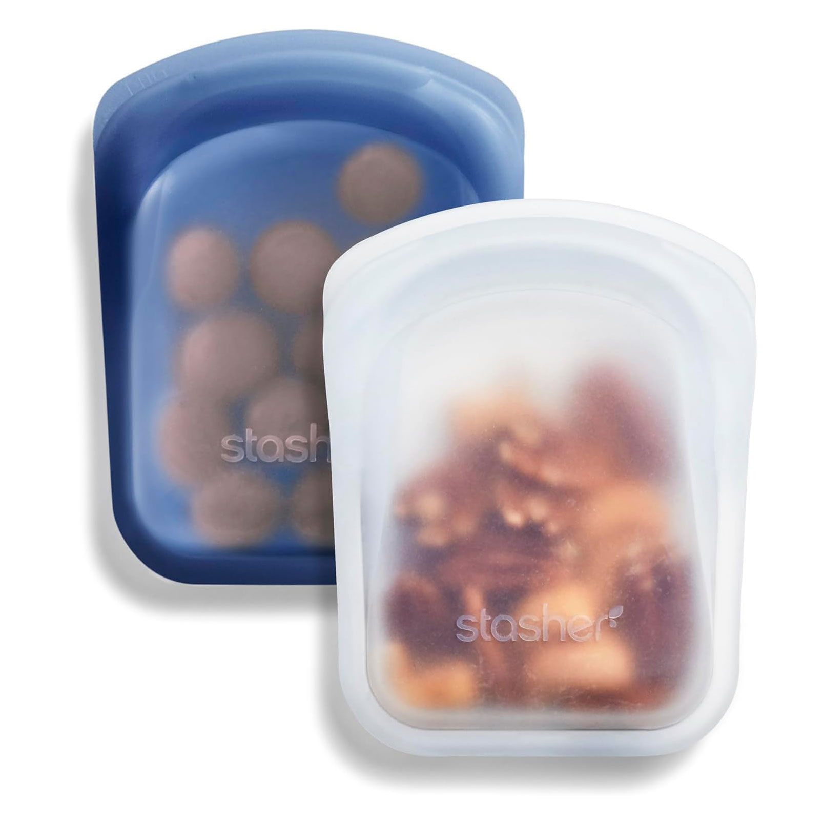Premium Silicone Reusable Food Storage Pocket, 2-Pack