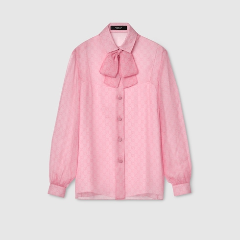 Printed Silk Chiffon Shirt