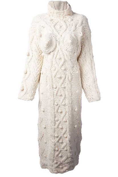 Jean Paul Gaultier vintage cable knit cone dress