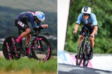 Chloe Dygert and Remco Evenepoel racing time trials