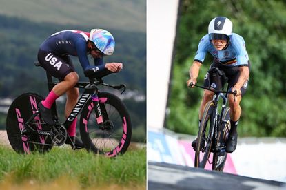 Chloe Dygert and Remco Evenepoel racing time trials