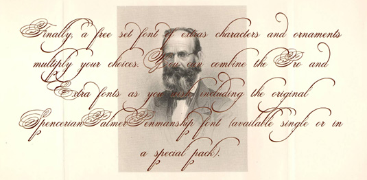 Script font: Spencerian Palmer Penmanship