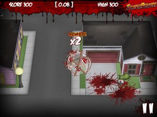 A screenshot from iOS game Zombie Rollers by Chillingo