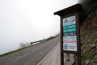 ASTURIAS, SPAIN - APRIL 15: Views of Angliru, a steep mountain road in Asturias, Spain, used in the Tour of Spain cycling race, April 15, 2011. (Photo by Rob Monk/Procycling magazine via Getty Images)