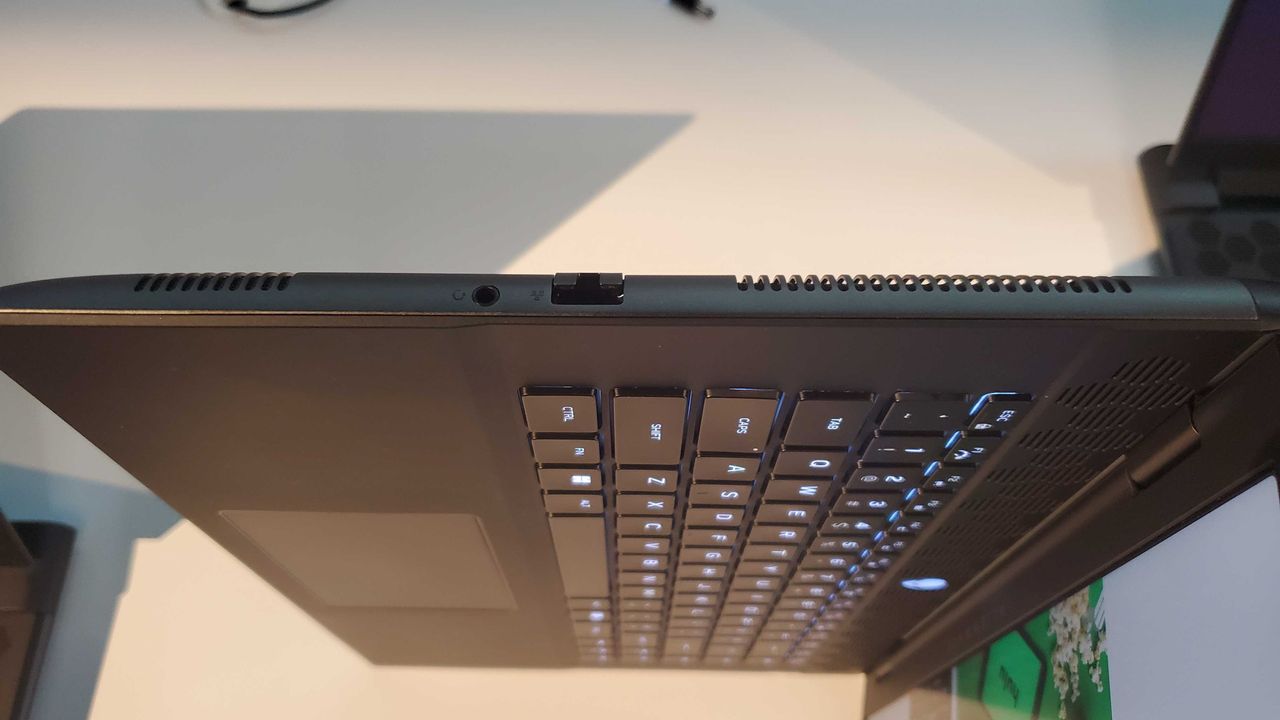 black gaming laptop