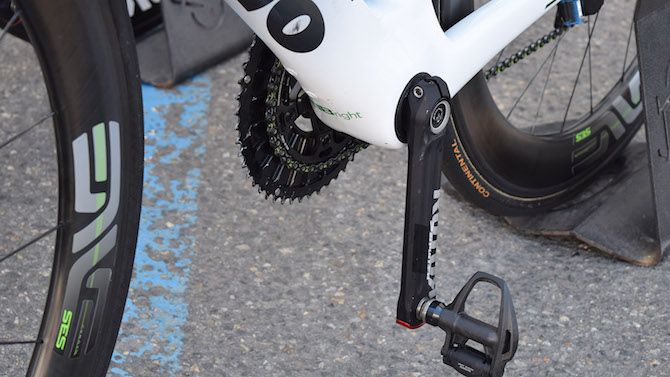 The Cervelo S5 has a Di2 battery mount on the down tube