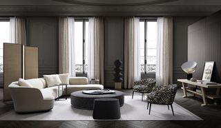 Maxalto Salone del Mobile preview interiors: furnished living space