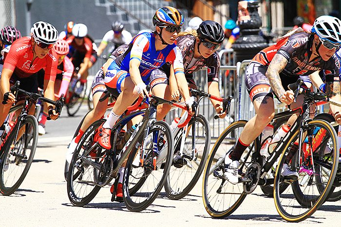 Samantha Schneider (Iscorp Pro Cycling) always pays close attention to her competition