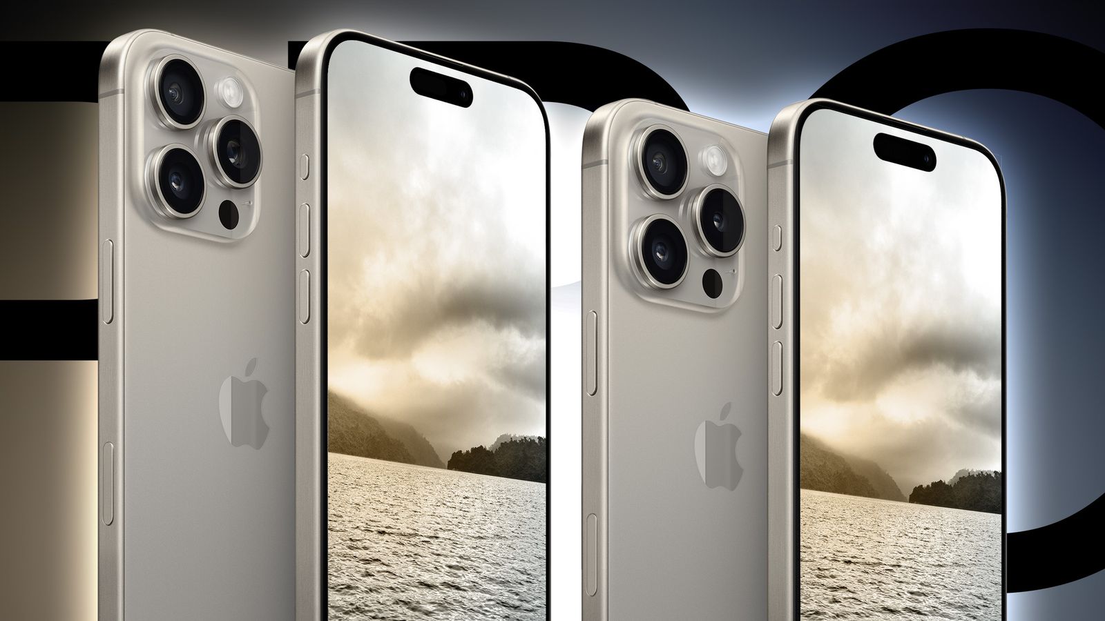 Nieoficjalne rendery iPhone’a 16 Pro i iPhone’a 16 Pro Max z przodu i z tyłu