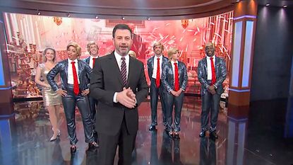 Jimmy Kimmel celebrates Trump, kind of