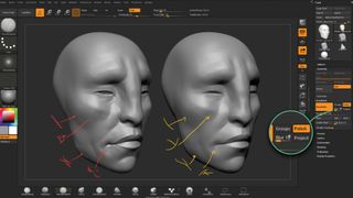 ZBrushCore screenshot shows faces