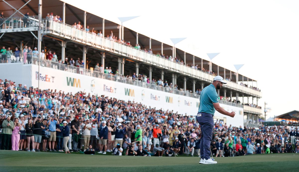 Jon Rahm Putt At 16th Hole Sparks Chaotic Scenes At Waste Management ...