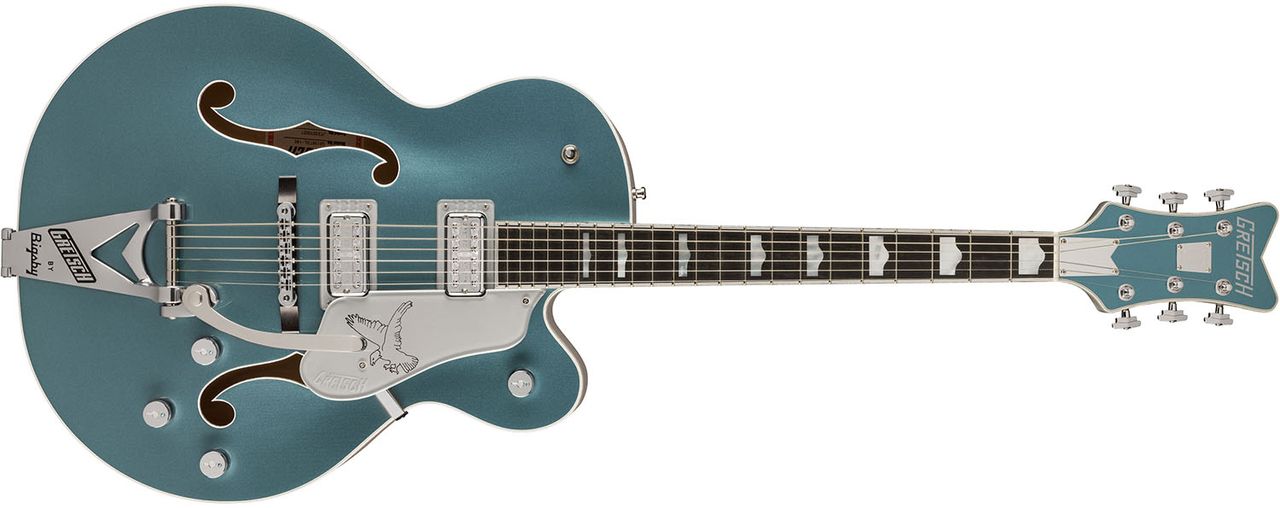 Gretsch G6136T-140 LTD Double Platinum Falcon Hollowbody in Two Tone Pure Platinum over Stone Platinum
