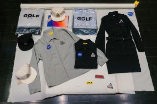 The Oxcart Assembly and Golf Wang collection for NASA's Artemis I on-air team includes jackets, shirts, dresses and wool caps.