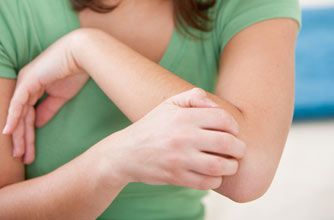 Woman with itchy skin