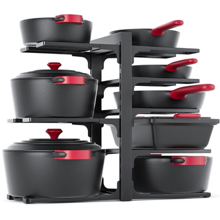 MUDEELA 8-Tier Heavy Duty Adjustable Pan Organizer 