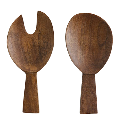 Wooden salad servers