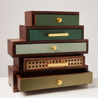 Reyna Green Mango Wood Jewellery Box Large, was £79.50, now £63.60 | Oliver Bonas