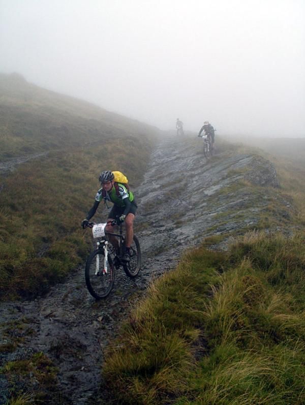 Treacherous downhill terrain tested the riders on day three.