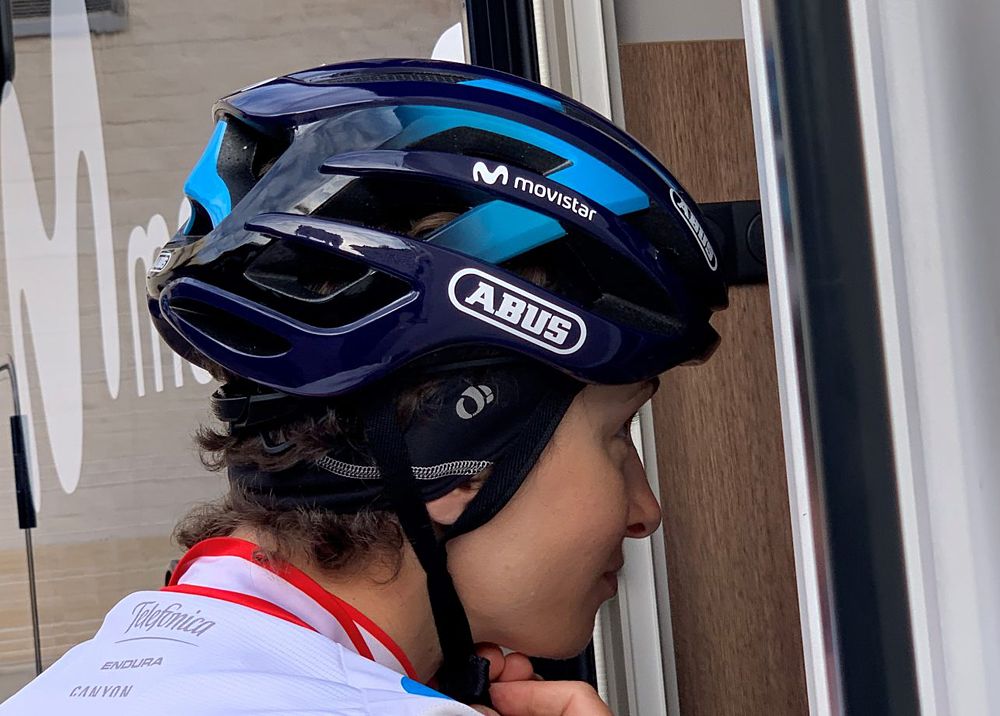 Polish champion Malgorzata Jasinska heads out for a training ride