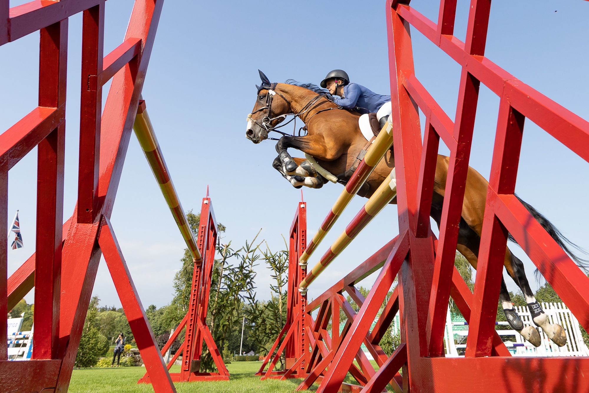 Gemma Stevens and Warrior Special clear an oxer