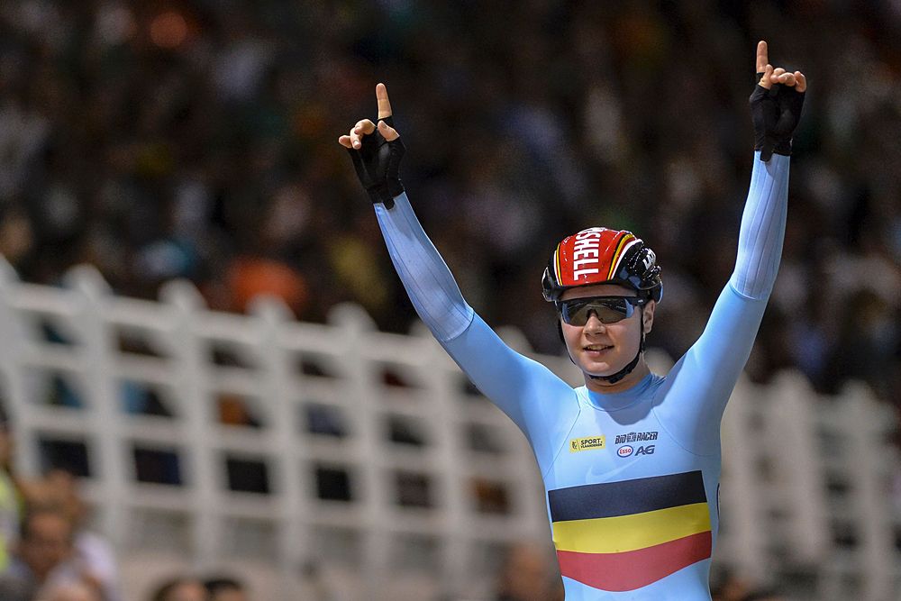Lotte Kopecky (Belgium) led the Omnium