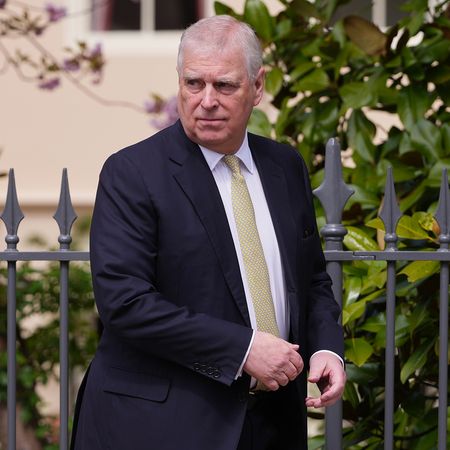 WINDSOR, ENGLAND - APRIL 20: Prince Andrew, Duke of York, looks round as he leaves after attending the Easter Matins Service at St. George's Chapel, Windsor Castle on April 20, 2025 in Windsor, England. (Photo by Kirsty Wigglesworth - WPA Pool/Getty Images)