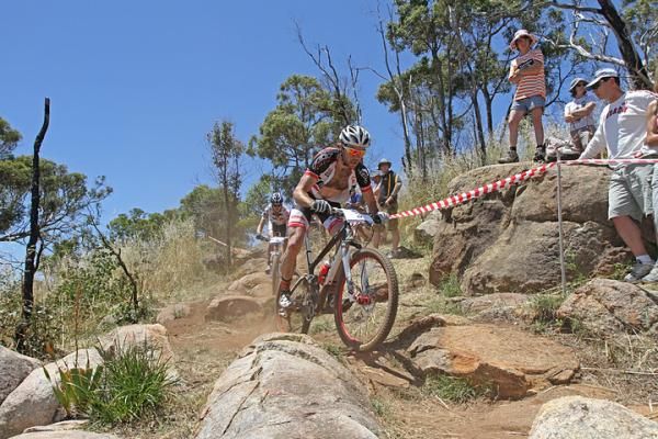 Andy Blair leads the elite men's race