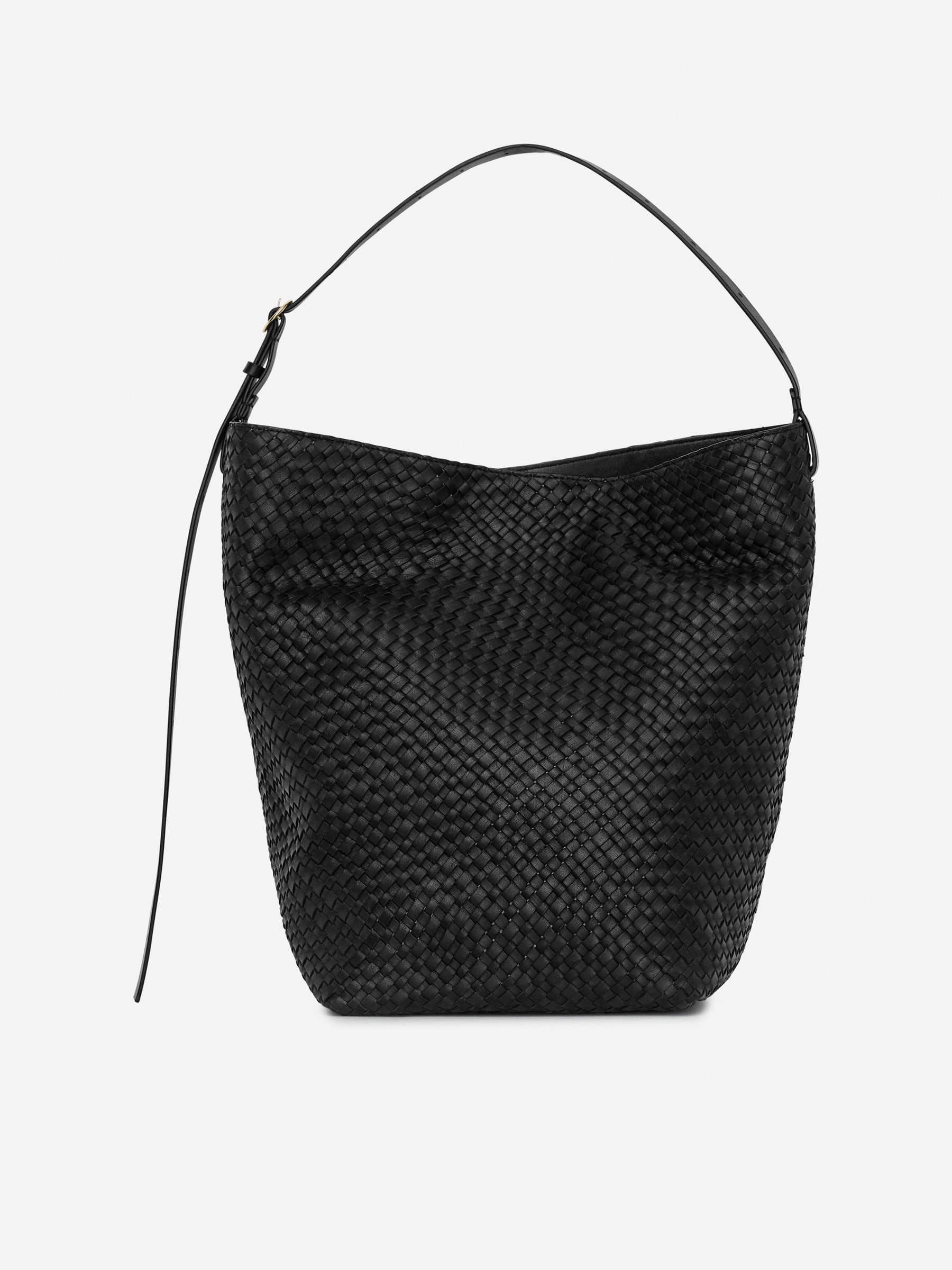 Woven Leather Tote Bag – Black – Women – Arket Gb