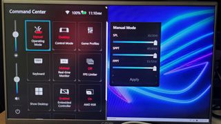 Image of the new TDP settings slider in the Command Center