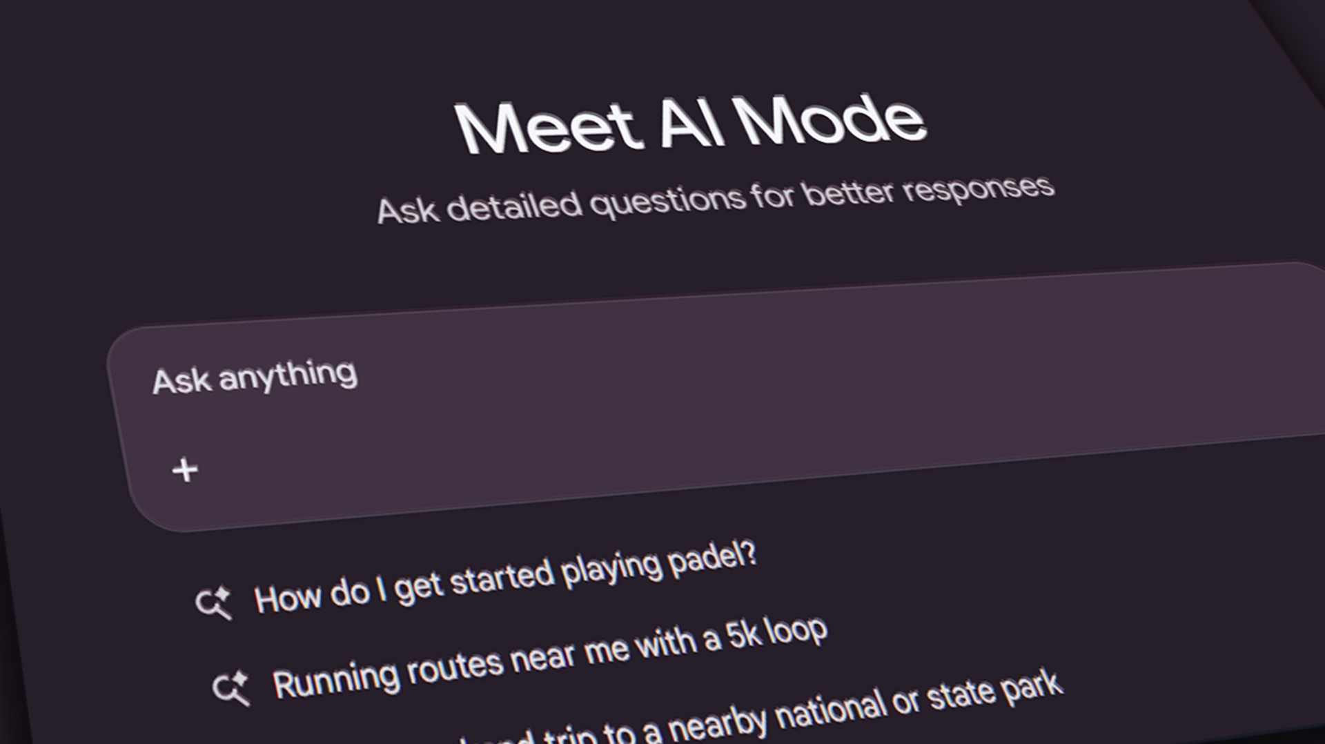 Google&#039;s AI Mode interface.