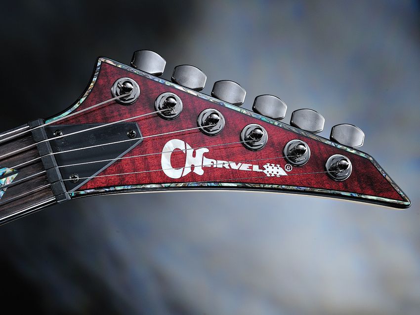 This guitar could only be more flashy if it had its own light and laser show.