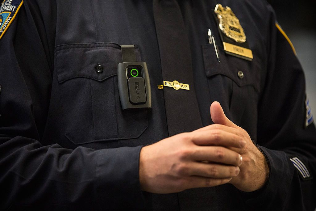 Body camera on police.