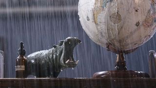 Hippo in a storm