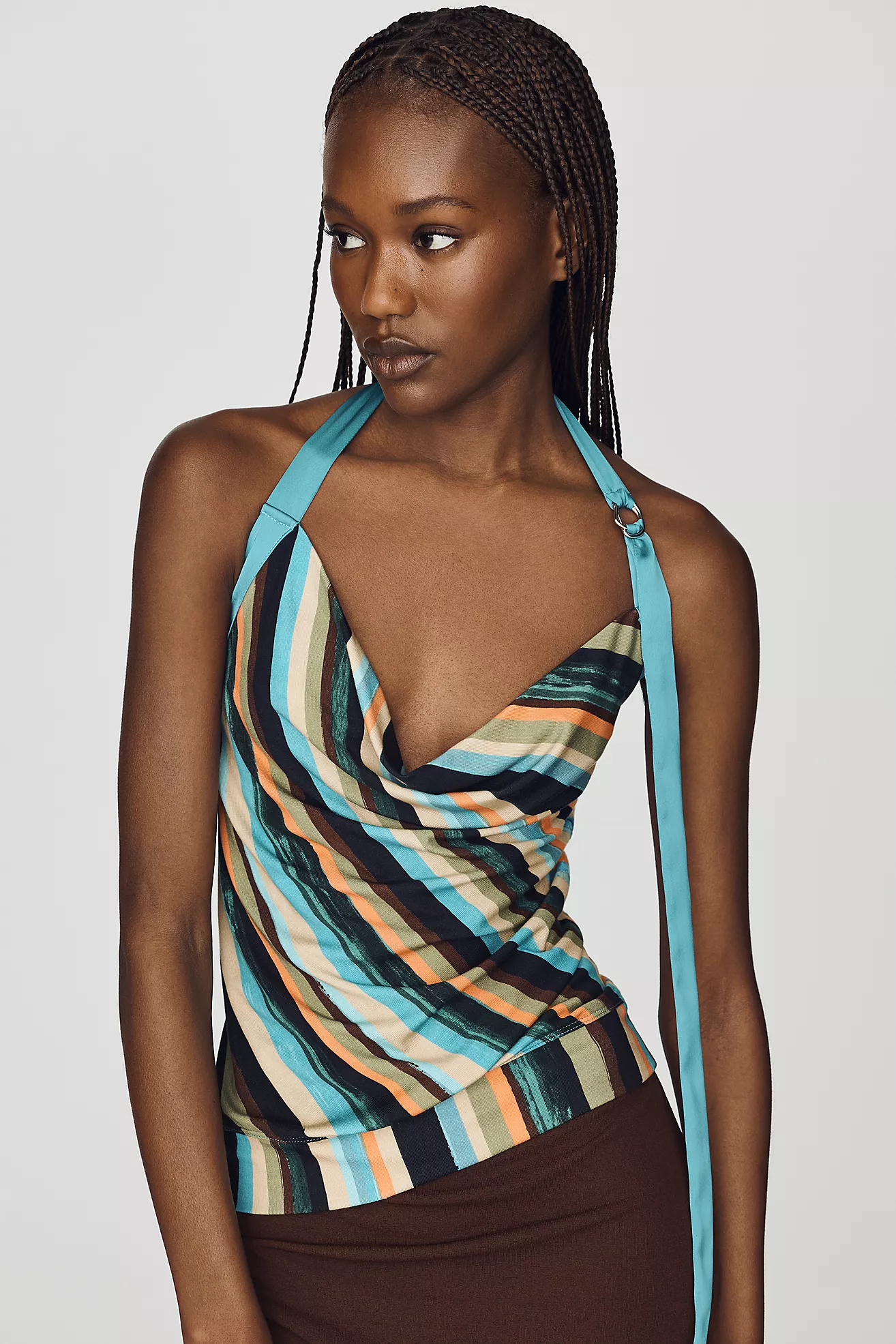 Maeve Cowl-Neck Halter Top
