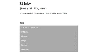 jQuery plugins: Slinky