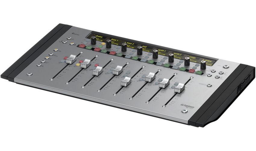 Each of the MC Mix's eight channels features a motorised fader and rotary encoder.