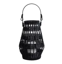 Black rattan lantern from Walmart