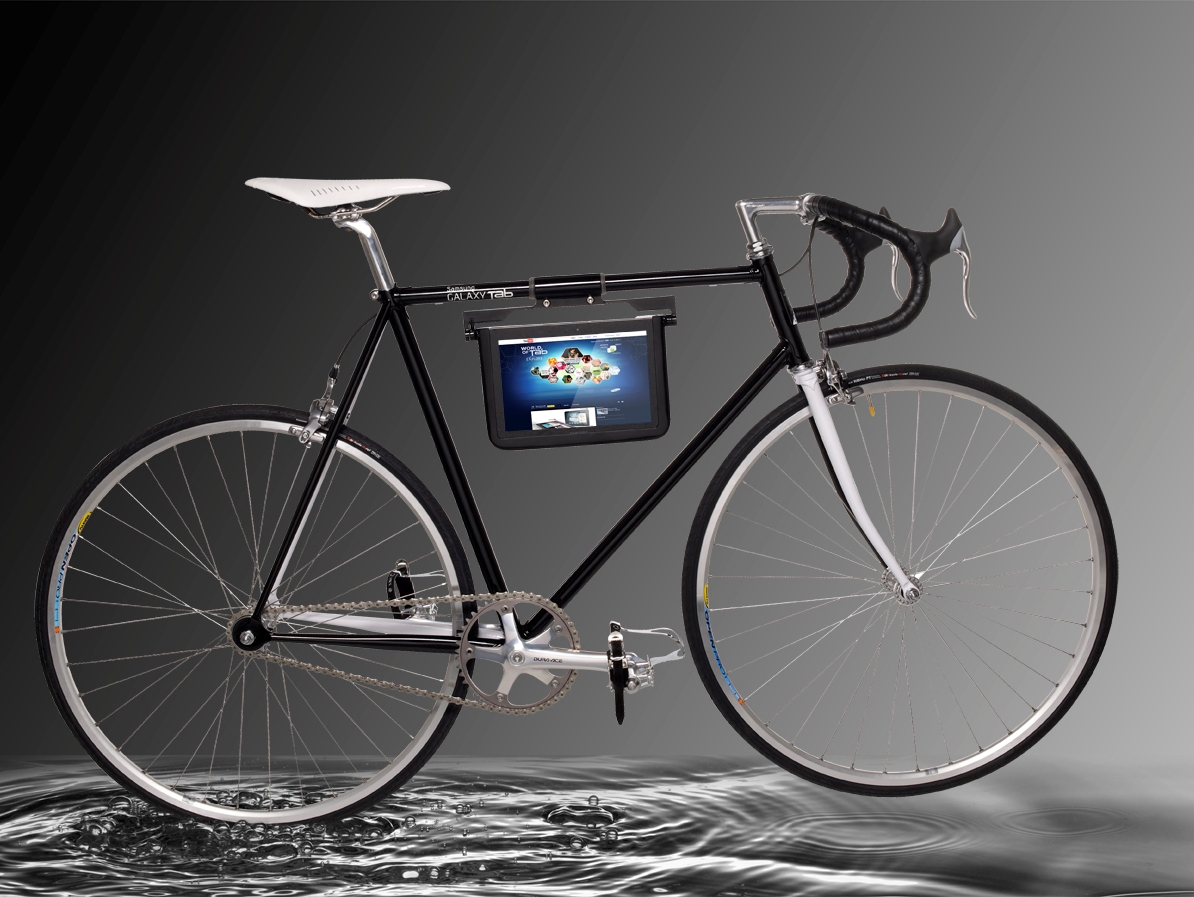 Samsung shows off odd Galaxy Tab bike/tablet holder