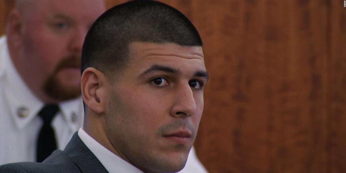 Aaron Hernandez in Killer Inside: The Mind of Aaron Hernandez on Netflix.