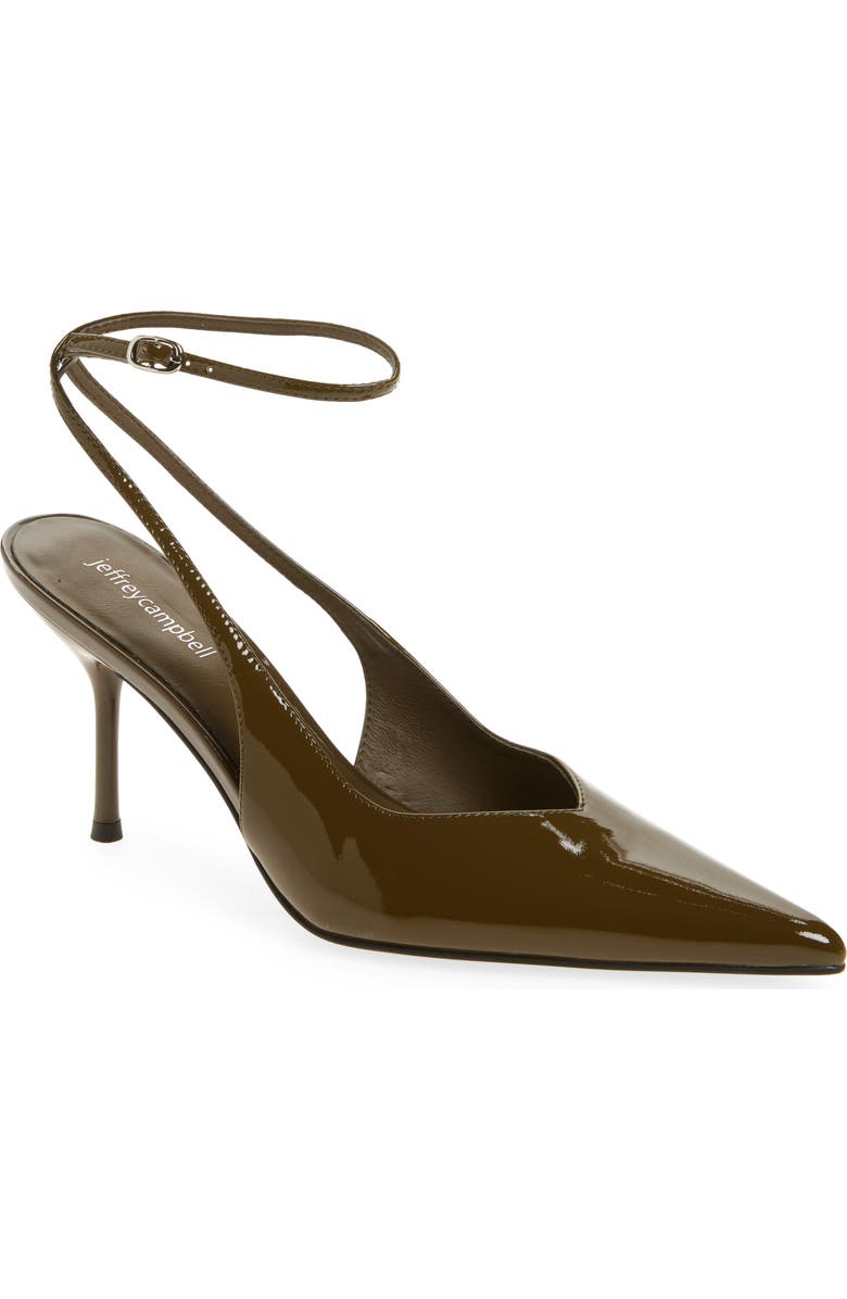 Executive Ankle Strap Pointed Toe Slingback Pump