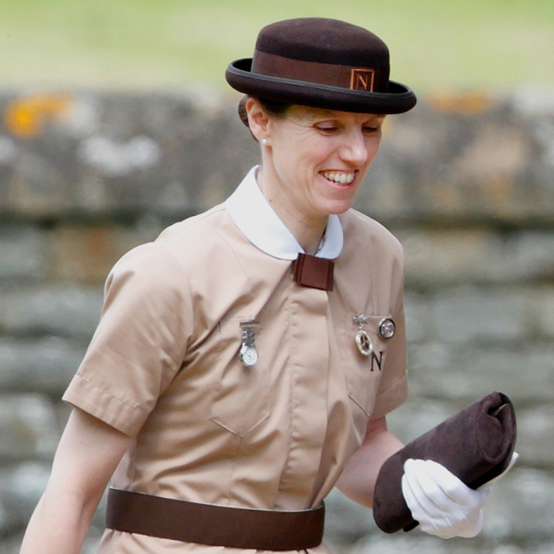 Nanny Maria wearing her Norland College uniform
