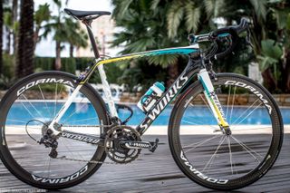 Vincenzo Nibali's Tarmac chilling by the pool