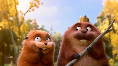 Two Beavers during the trailer for the new Disney movie, Hoppers. 