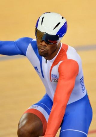 France's Gregory Bauge is pictured after competing against Britain's gold medalist Jason Kenny in the London 2012 Olympic Games men's sprint final