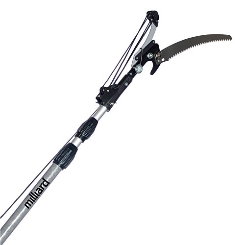 Milliard 6-16 Foot Extendable Pole Pruner, Pole Saws for Tree Trimming With 3-Sided Blade for Precise Branch Cutting and Maximum Reach - Tree Trimming Tool - Pruning Saws for Trees